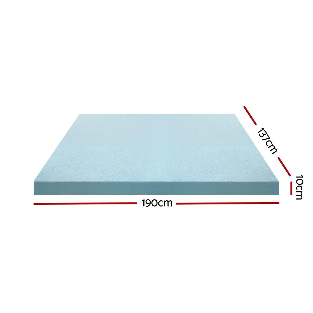 10cm Thick Deluxe Memory Foam Mattress Topper Cool Gel - Double