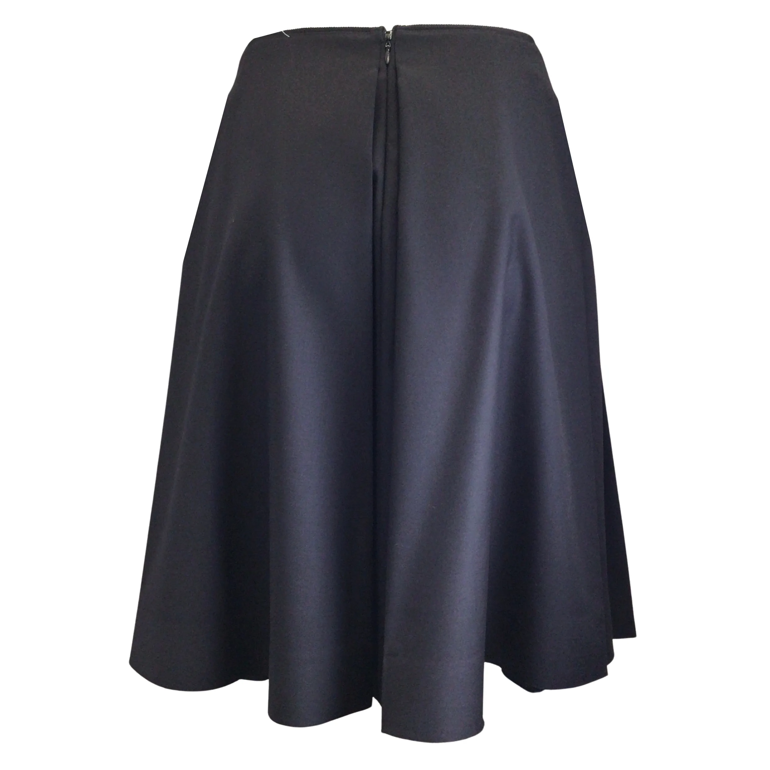 Alexandre Blanc Black / Ivory Pleated Wool Skirt