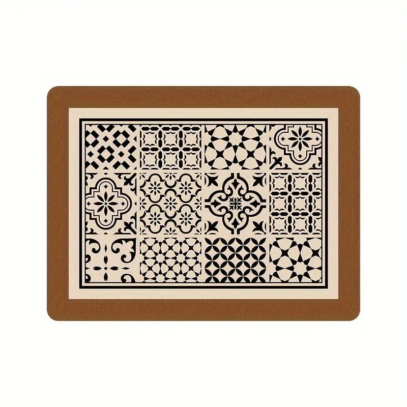 Anti Slip Dish Drying Mat-Ethnic pattern