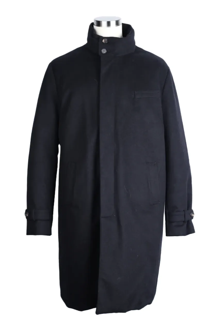 Cashmere-Wool Waterproof Down Dress Coat