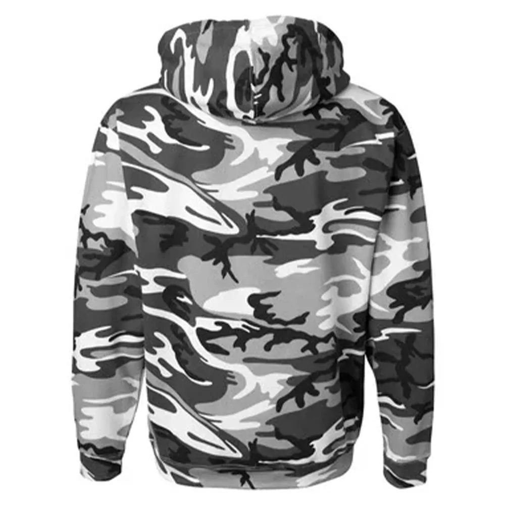 Code V Camouflage Pullover Hooded Sweatshirt - Urban Woodland