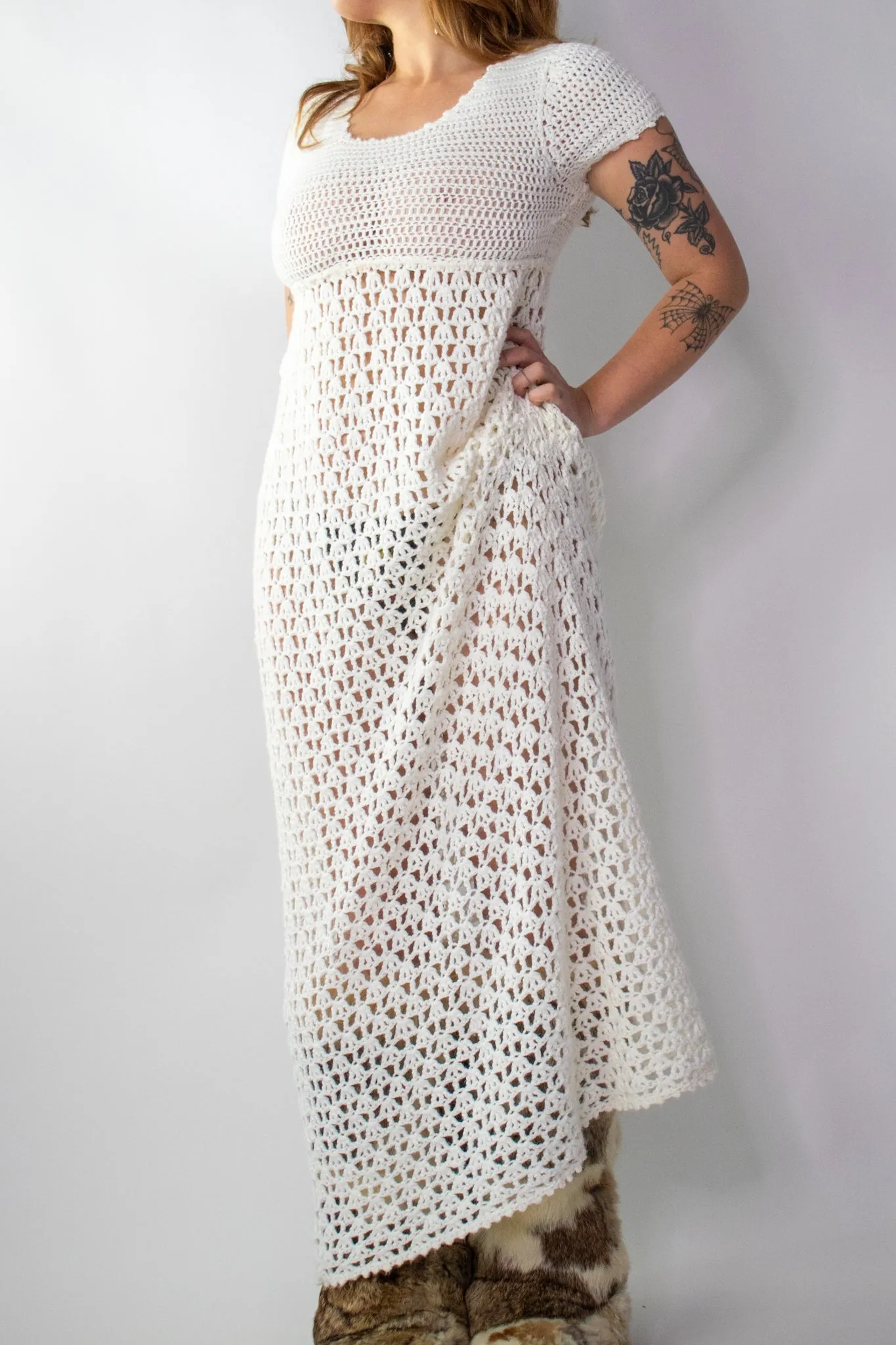 Crochet White Maxi