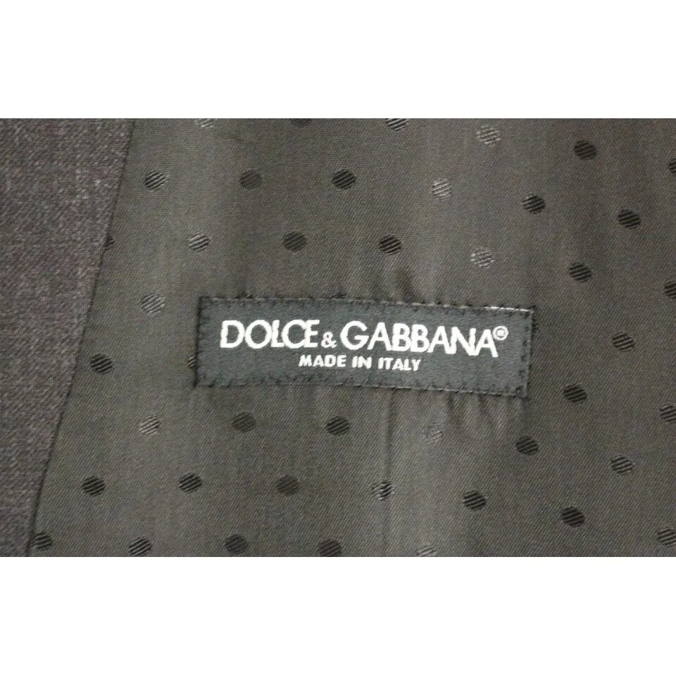 Dolce & Gabbana Elegant Gray Wool Formal Dress Vest