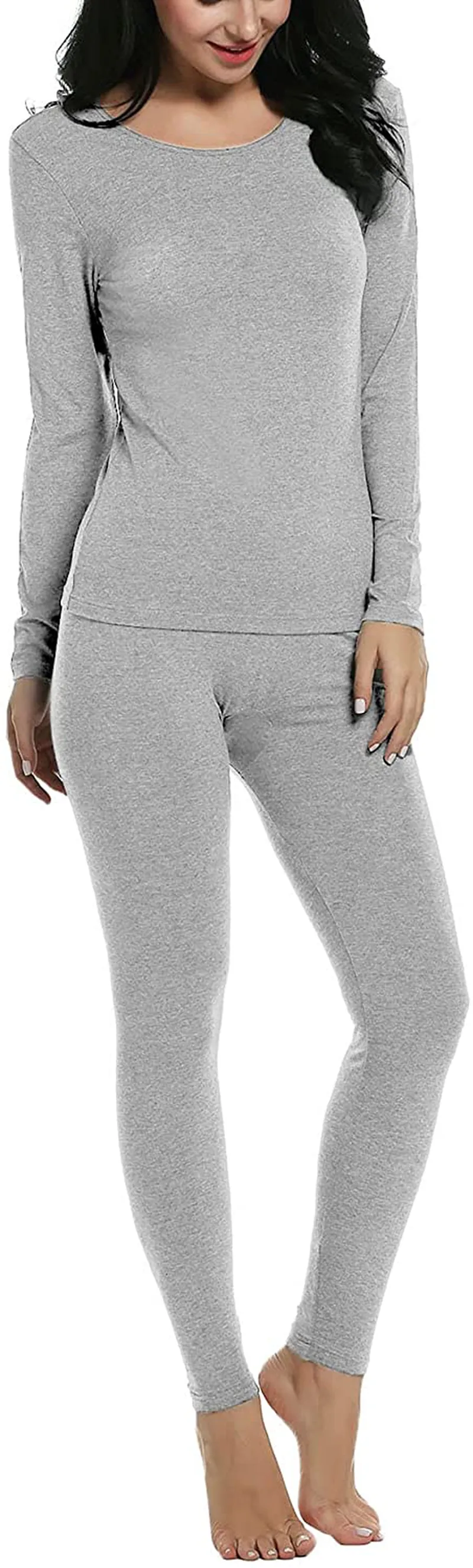 Ekouaer Women's Thermals Thin Long Underwear Set Ultra-Soft Long Johns Set Lightweight Base Layer