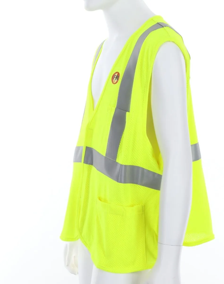 Fr Modacrylic Vest,CL2,Mesh Lime M