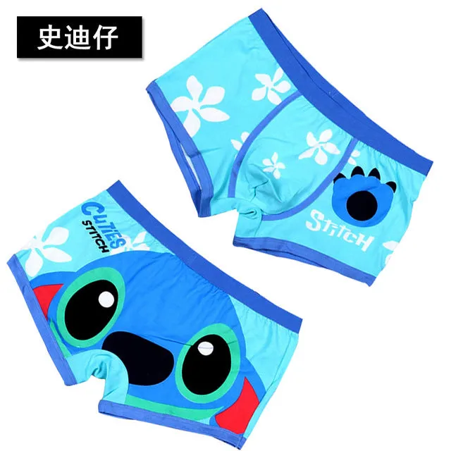 Free Shipping high quality brand mens cartoon underwear Low waist sexy man boxer cotton shorts underpants couple panties cartoon