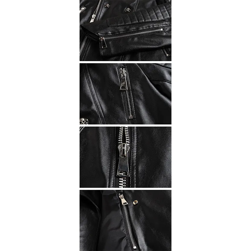 Funki Buys | Jackets | Men's Faux Leather Gothic Skull Jacket