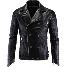 Funki Buys | Jackets | Men's Faux Leather Gothic Skull Jacket