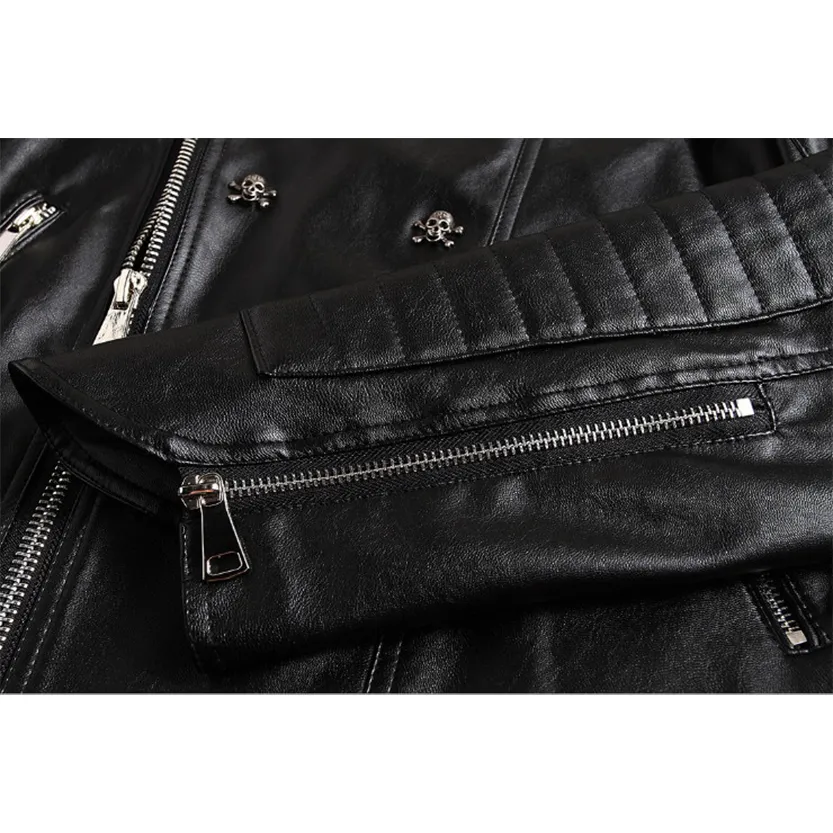 Funki Buys | Jackets | Men's Faux Leather Gothic Skull Jacket