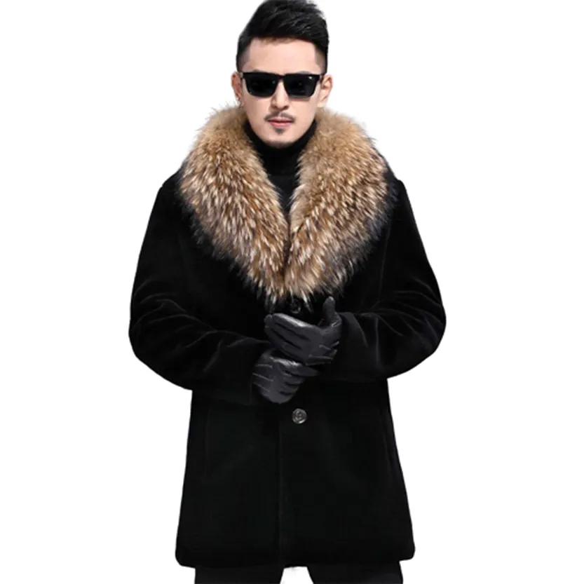 Funki Buys | Jackets | Men's Winter Faux Fox Fur Luxury Jacket