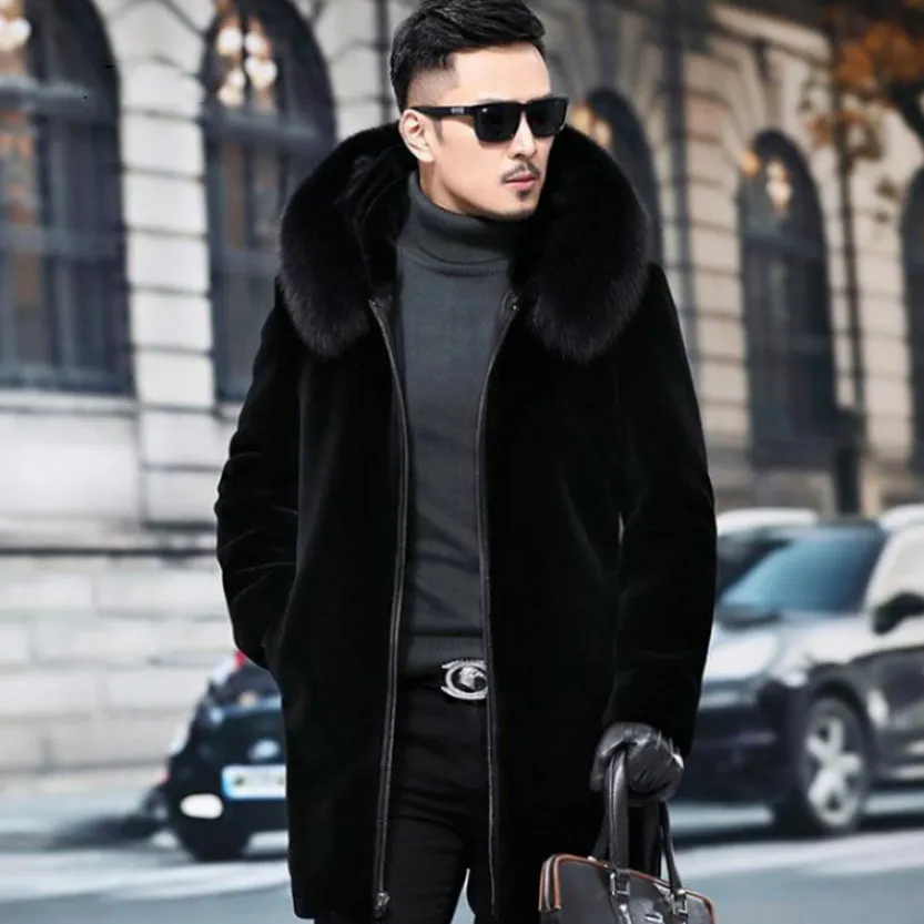 Funki Buys | Jackets | Men's Winter Faux Fox Fur Luxury Jacket