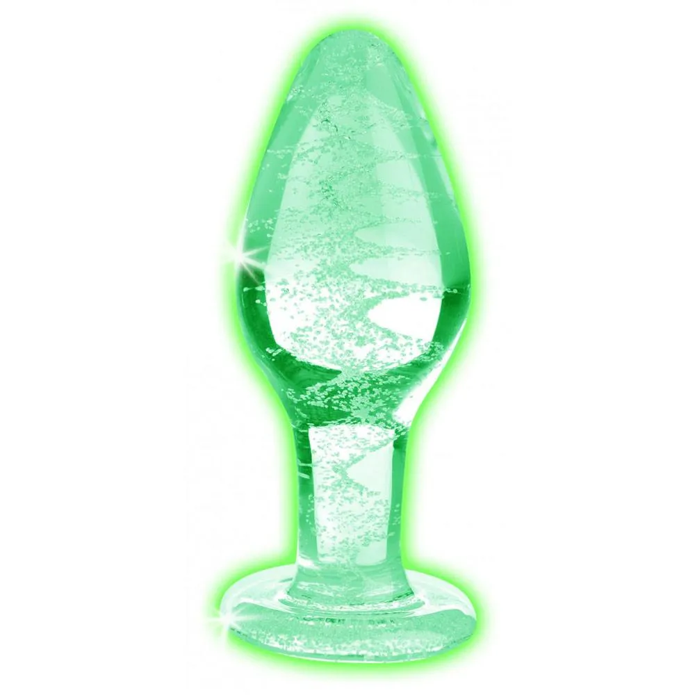 Glow-in-the-Dark Glass Anal Plug