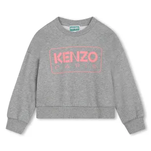 Grey Marl Pink Logo Sweatshirt