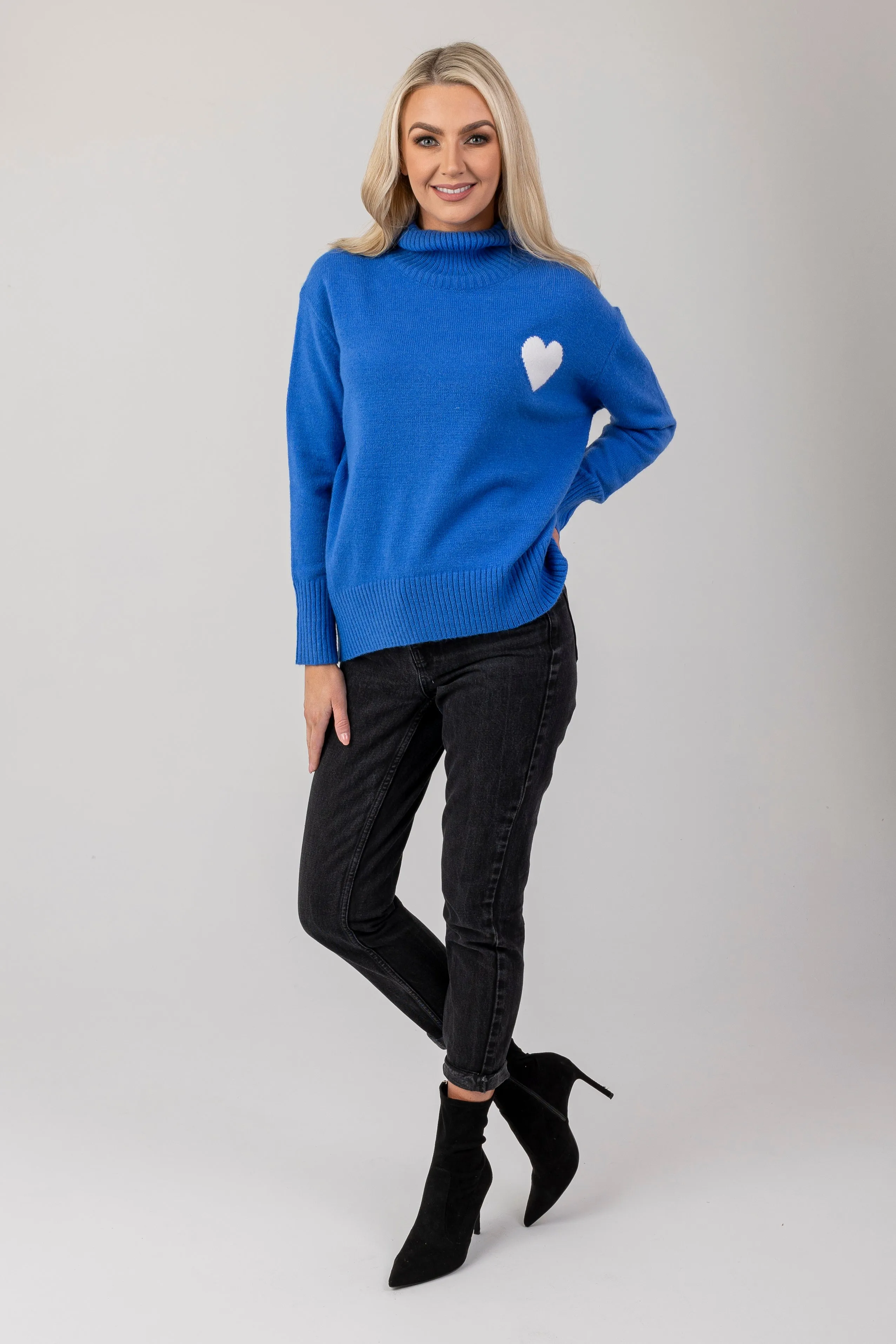 Heart polo sweater