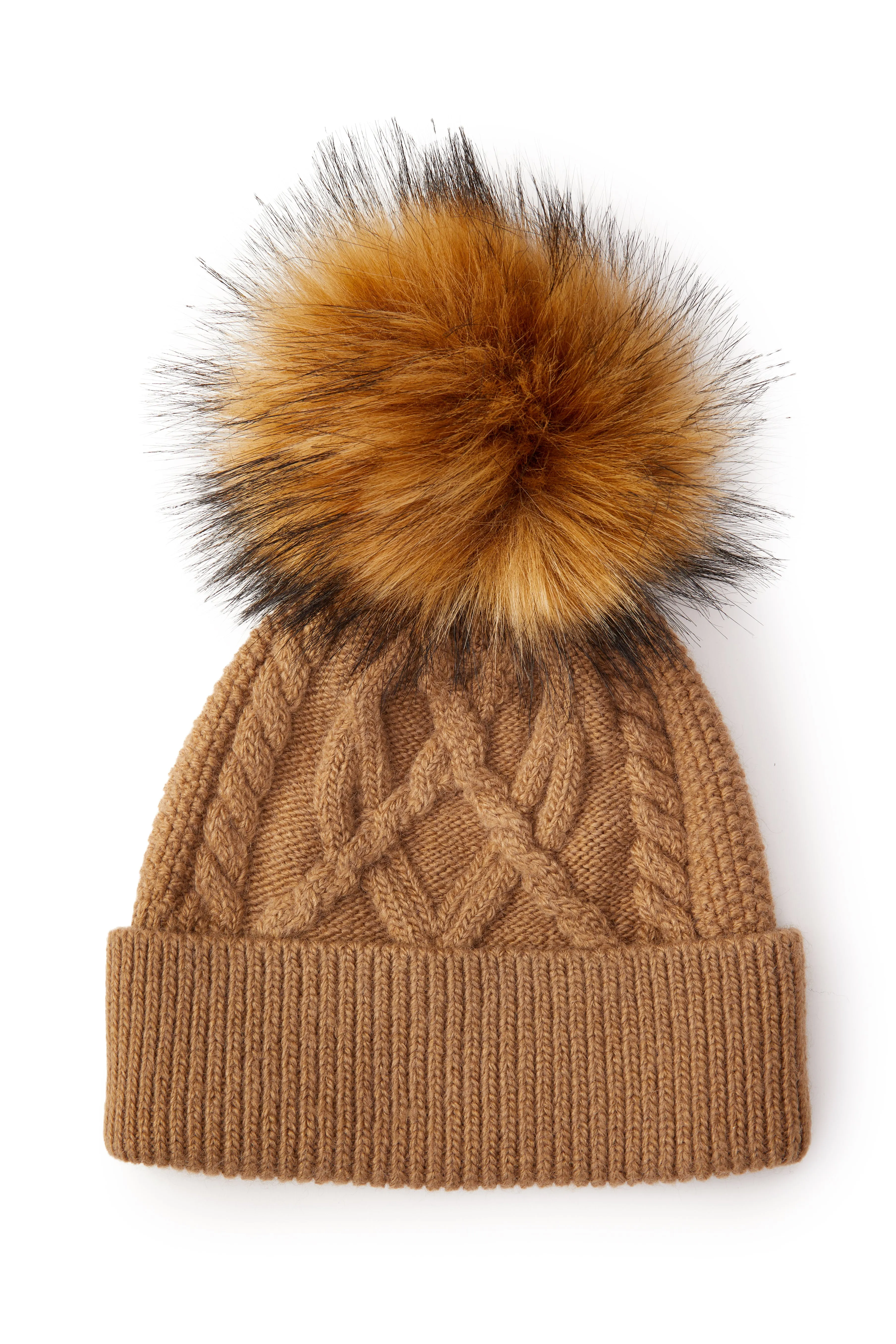 Holland Cooper Cortina Ladies Bobble Hat in Caramel