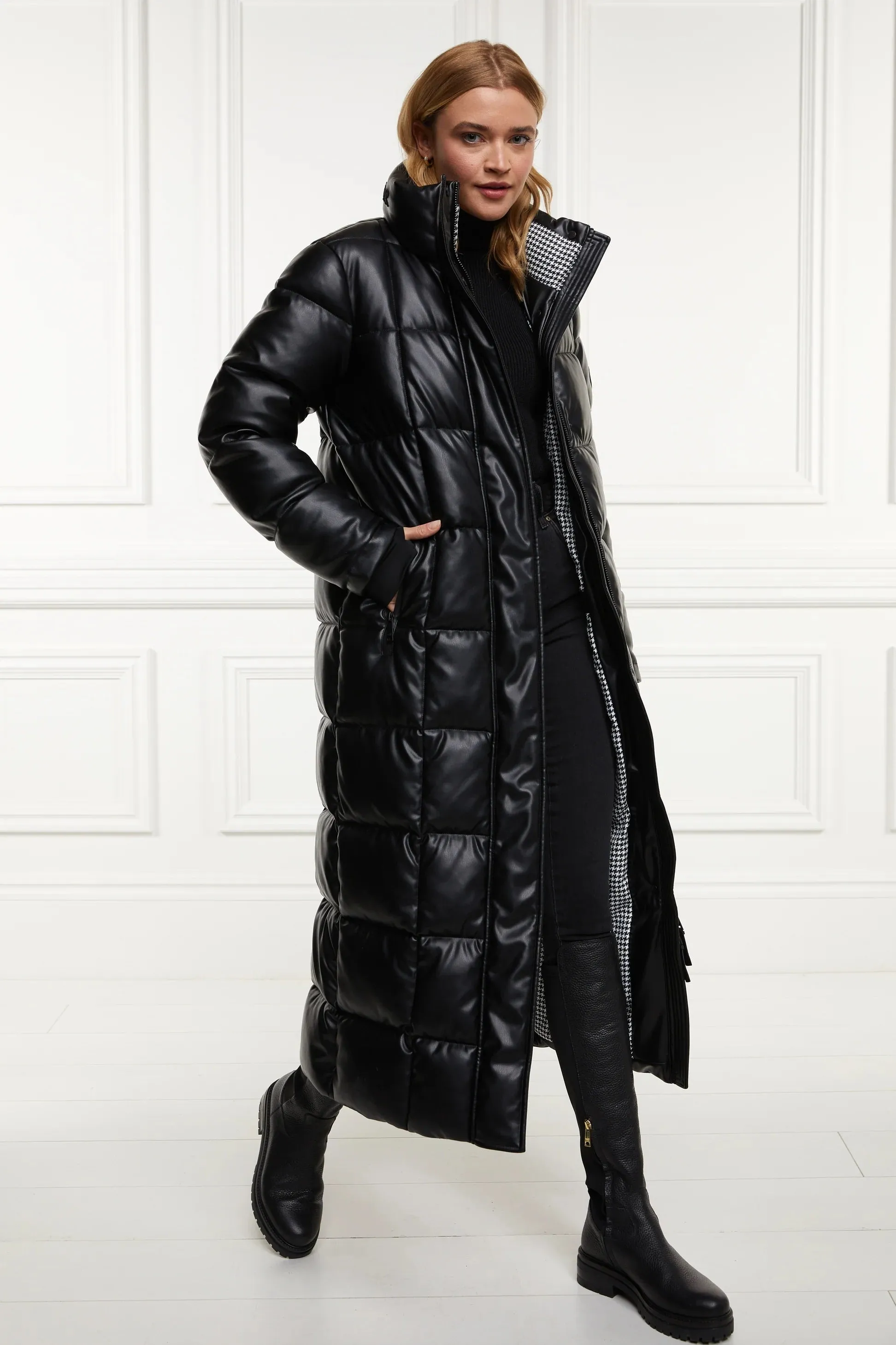 Holland Cooper Crawford Longline Coat in Black