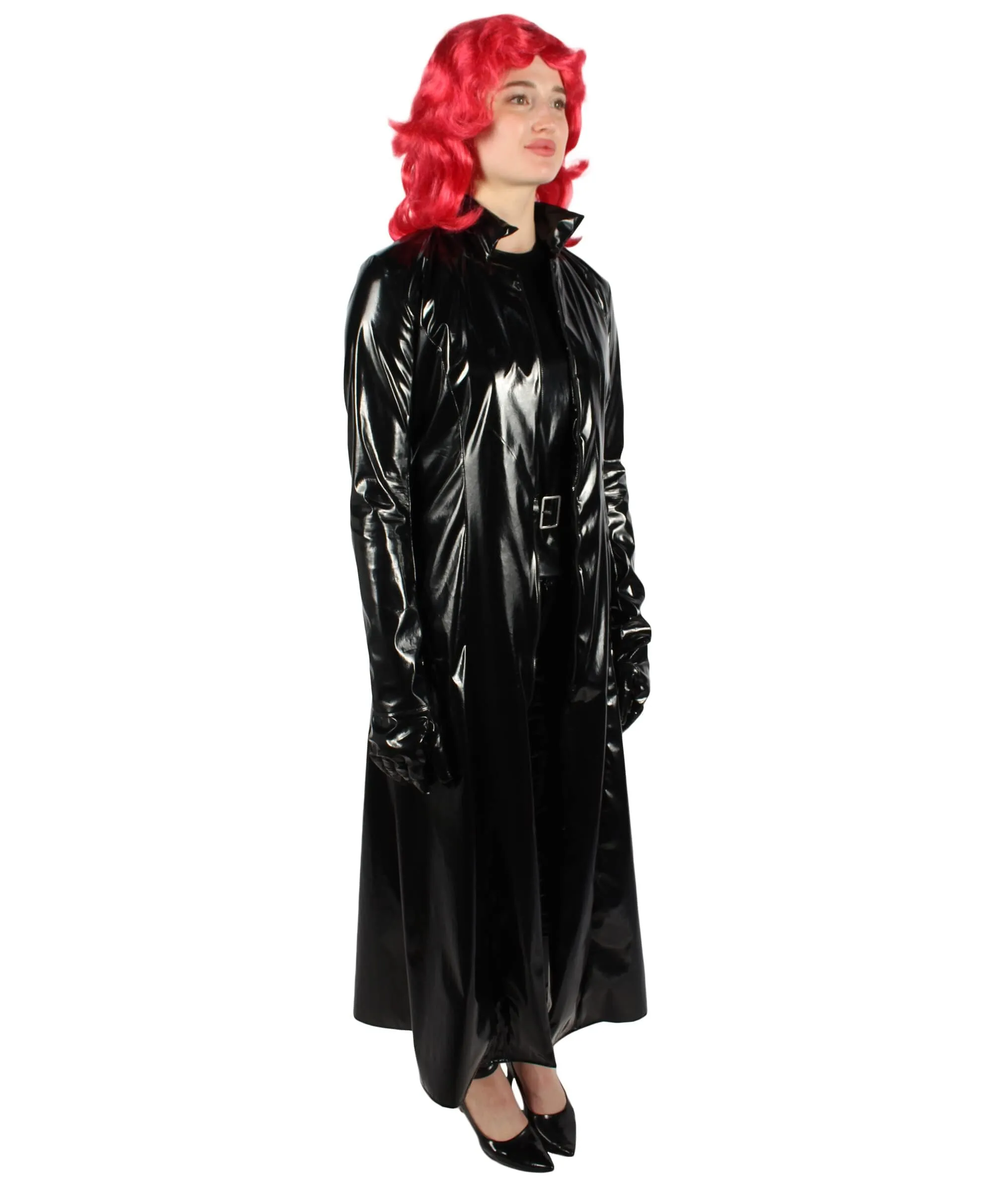 HPO Adult Woman Science Fiction Movie Black Overcoat Costume , Multiple Size Options