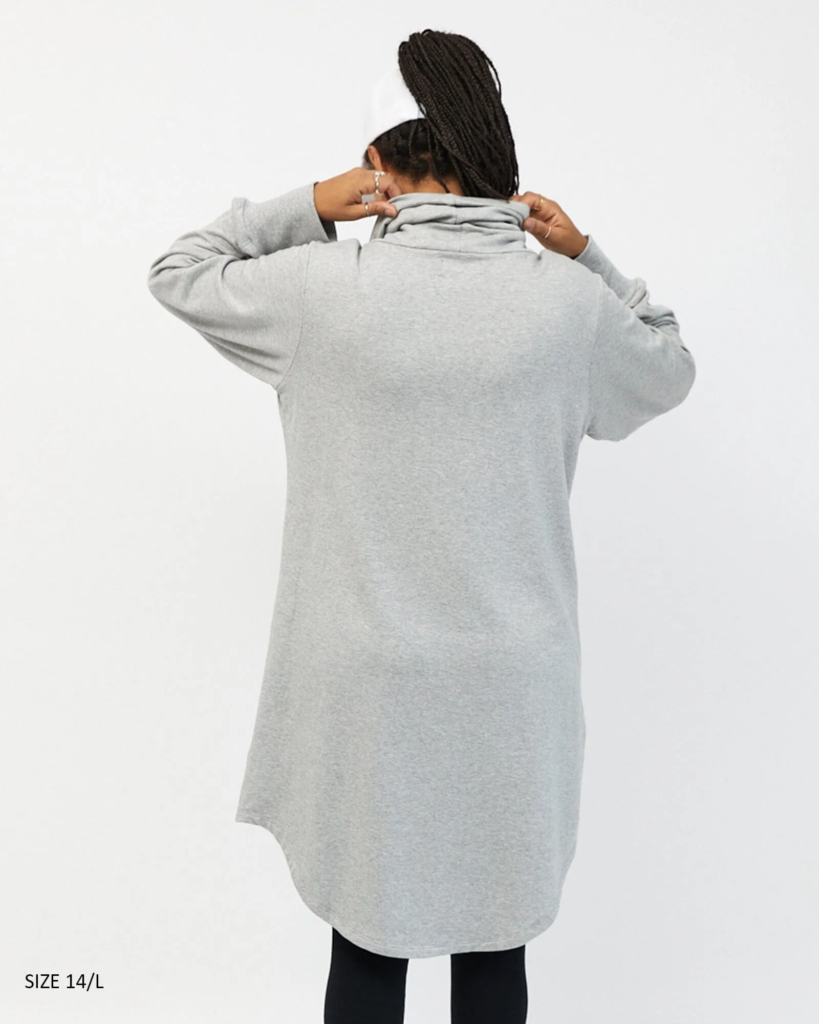 Isla cowl neck dress - light grey