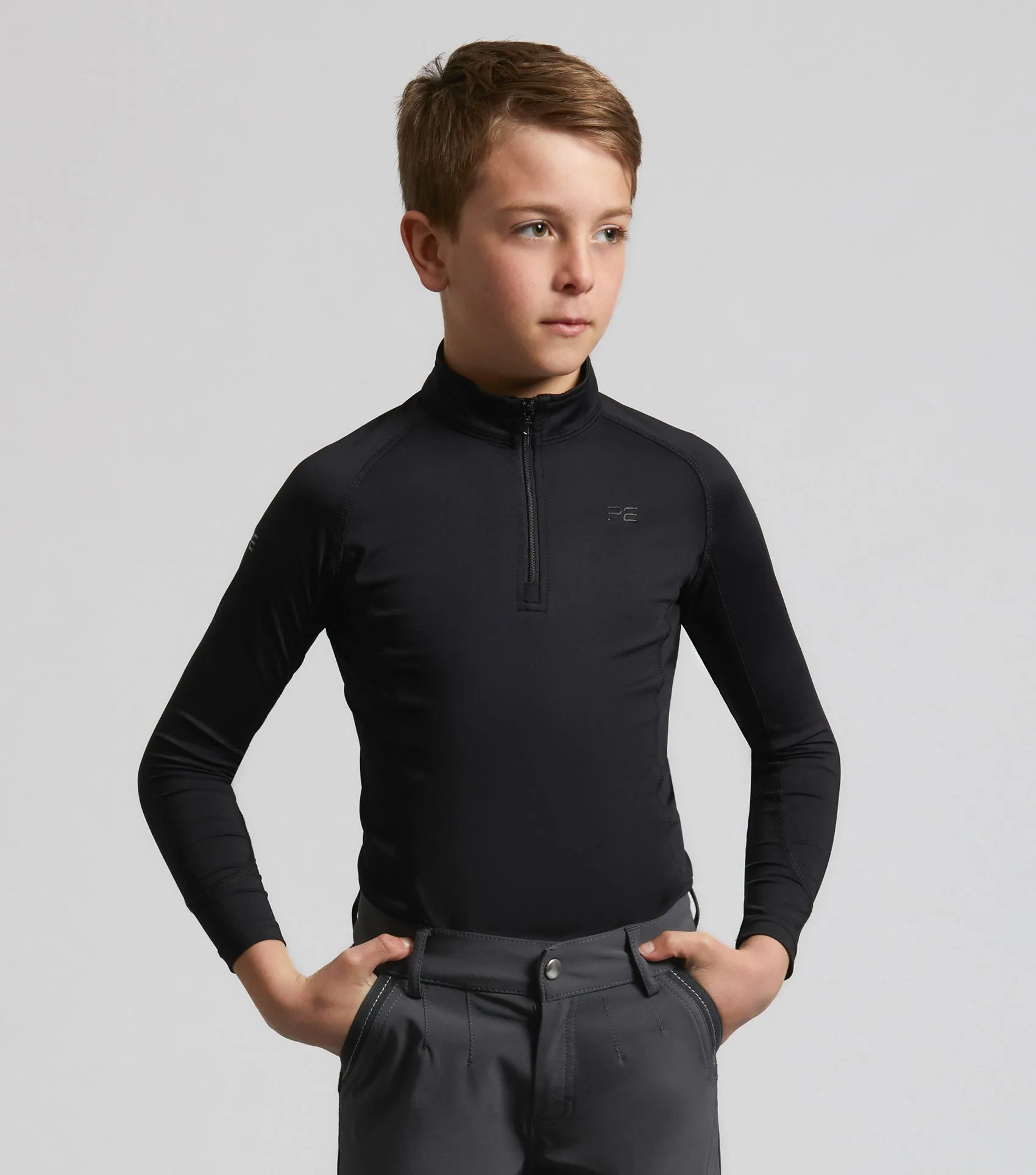 Junior Ombretta Technical Riding Top Black