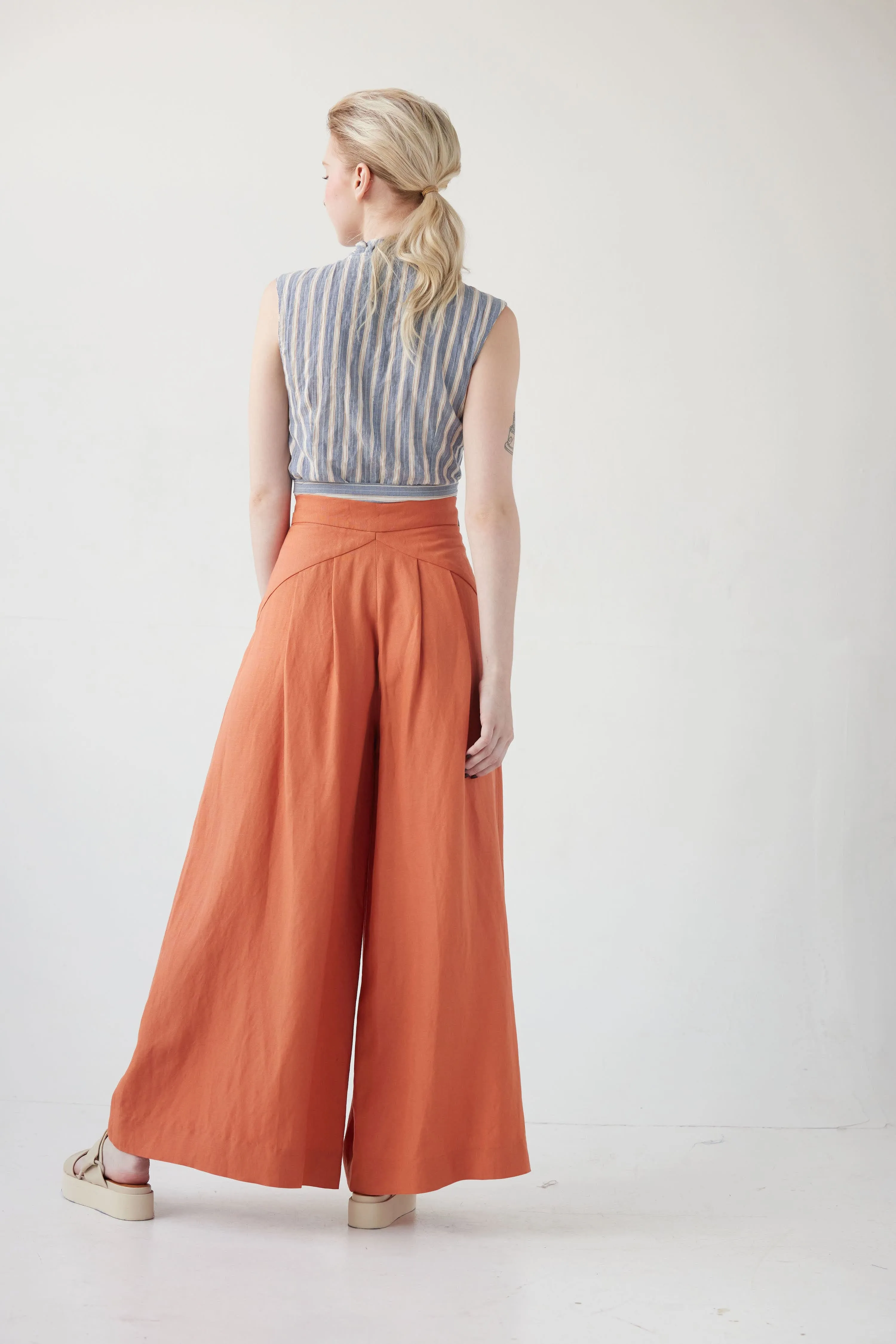 Katherine Pant in Linen Blend