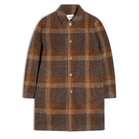 Kestin Edinburgh Overcoat Rust Check