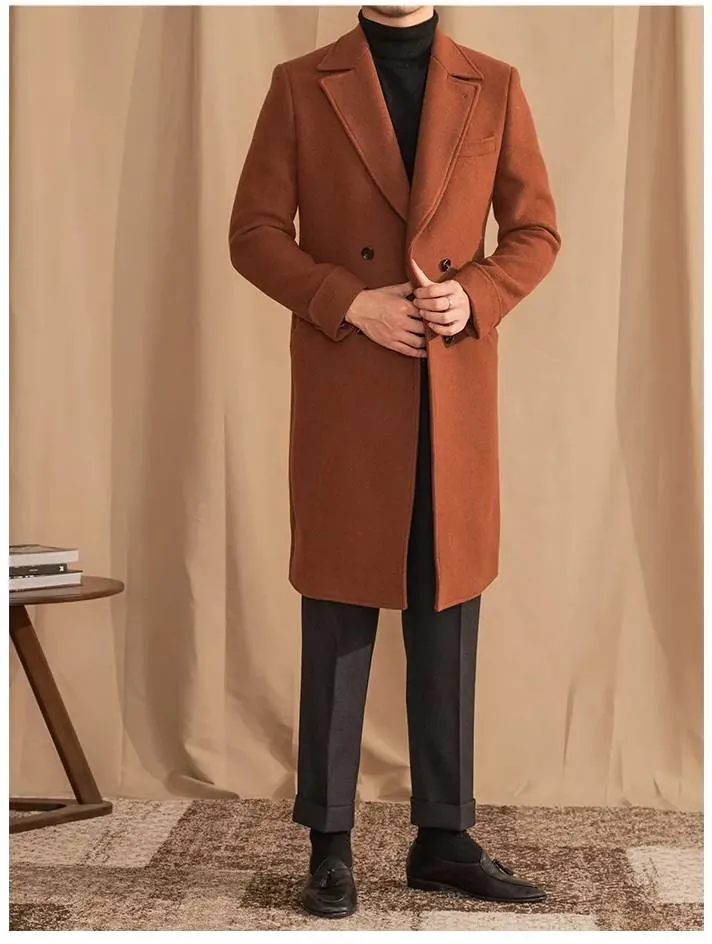 Kingsman Tan Double Breasted OverCoat by Italian Vega® (Latest Edition)