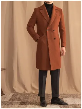 Kingsman Tan Double Breasted OverCoat by Italian Vega® (Latest Edition)