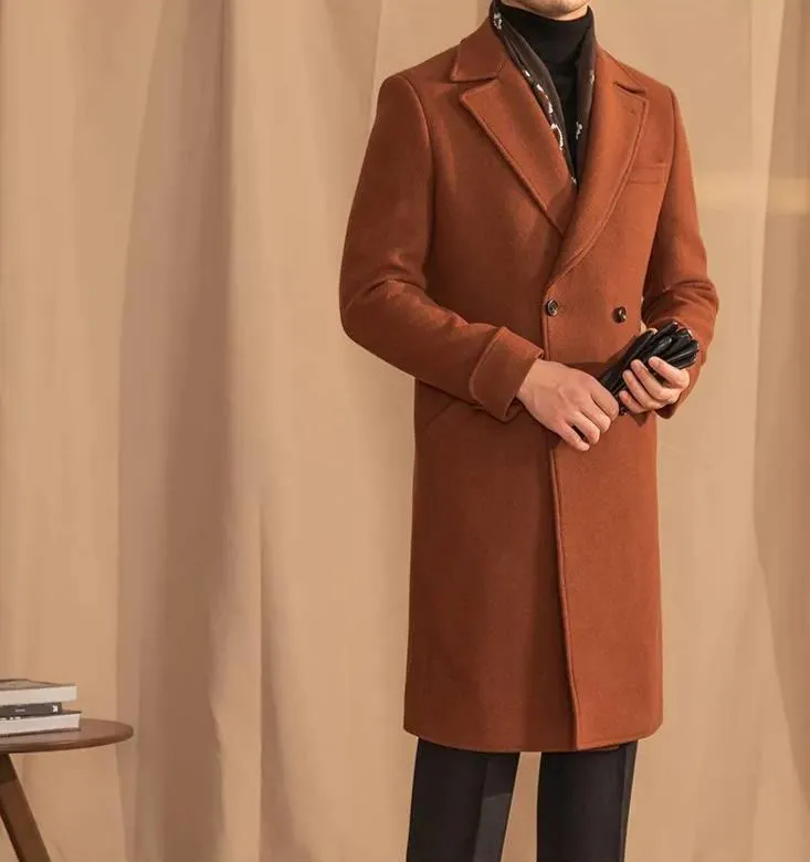 Kingsman Tan Double Breasted OverCoat by Italian Vega® (Latest Edition)