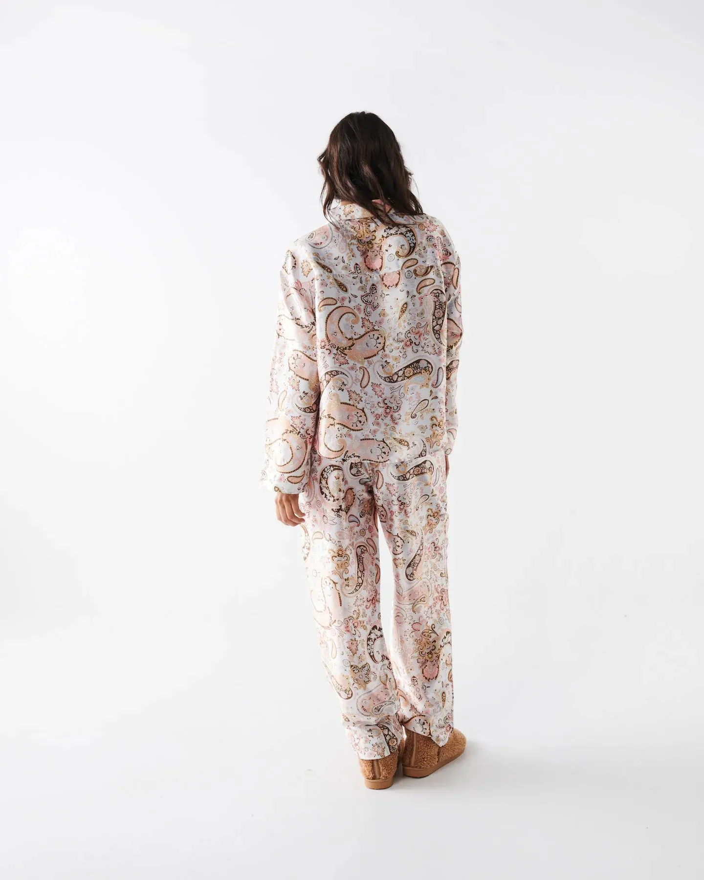 Kip & Co Paisley Paradise Satin Long Sleeve Shirt & Pant Pyjama Set