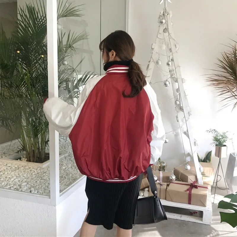 [Korean Style] Kazo Burgandy Bomber Jacket