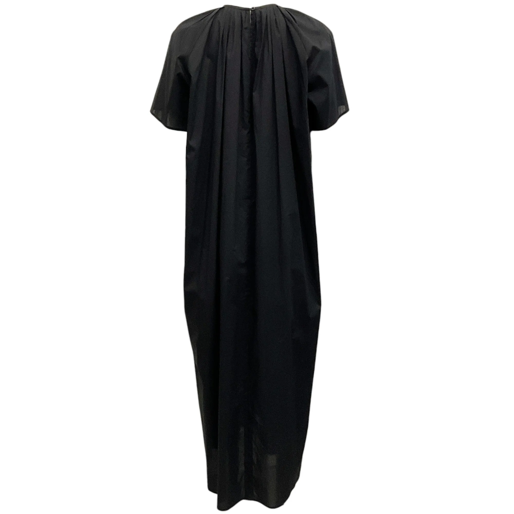 La Collection Black Cotton Short Sleeved Maxi Dress