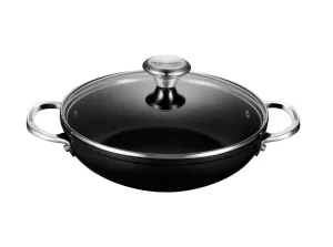 Le Creuset Toughened Nonstick PRO Shallow Casserole/Braiser with Glass Lid