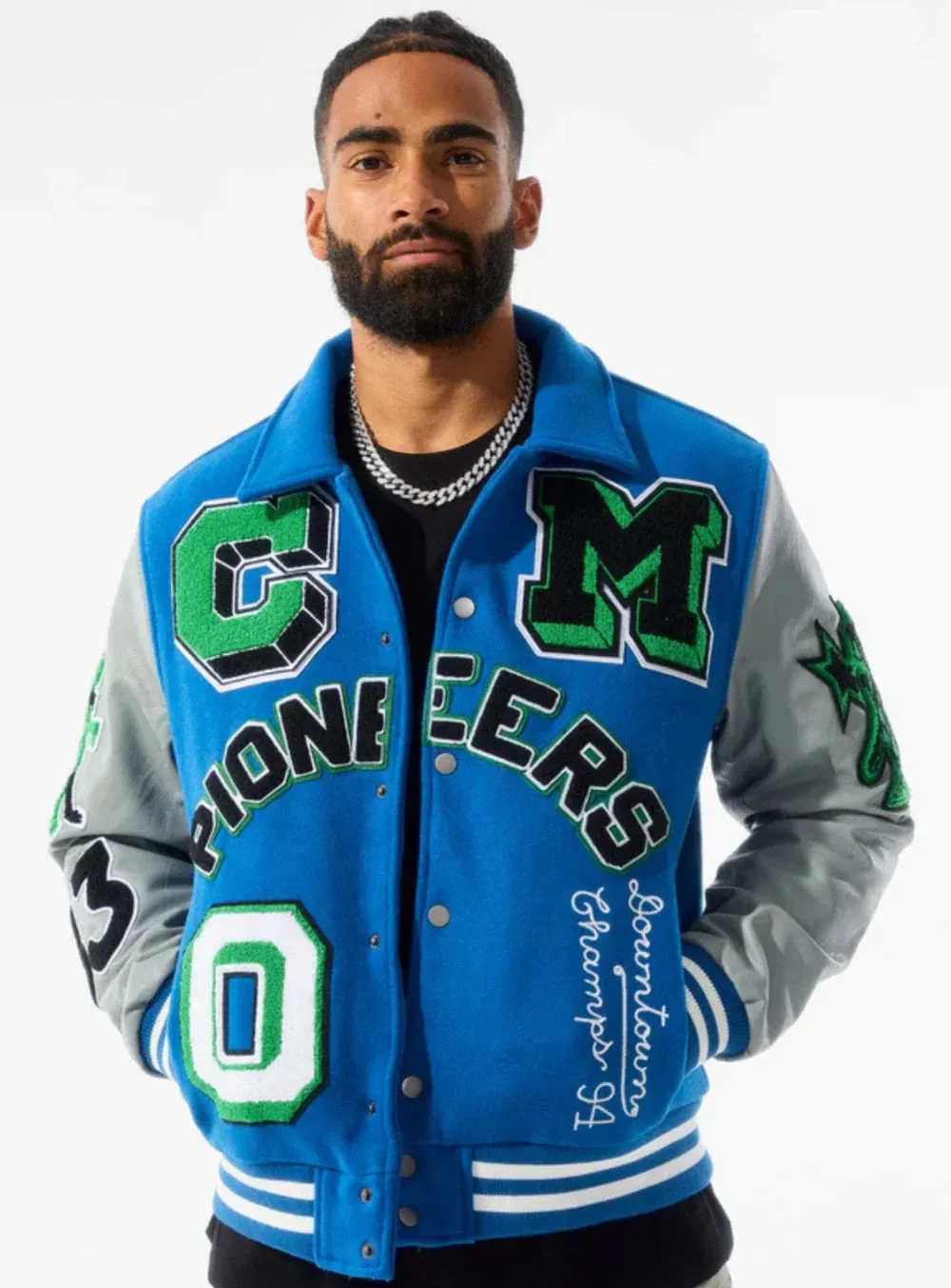 Legacy Edition Mens Varsity Jacket (Royal) - 91650RYL