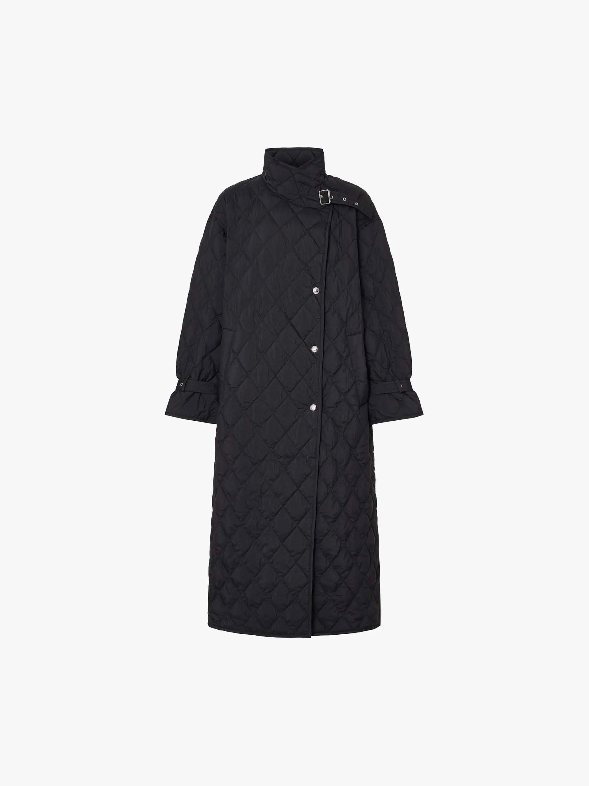 Long Quilted Down Coat