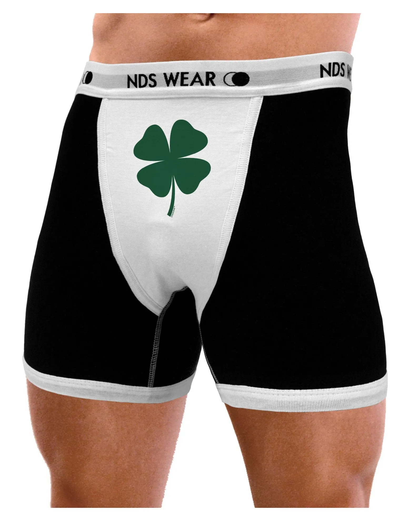 Lucky Four Leaf Clover St Patricks Day Mens Boxer Brief Underwear