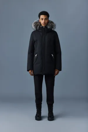 MACKAGE EDWARD-X - 2-in-1 Down Parka With Hooded Bib And Silver Fox Fur