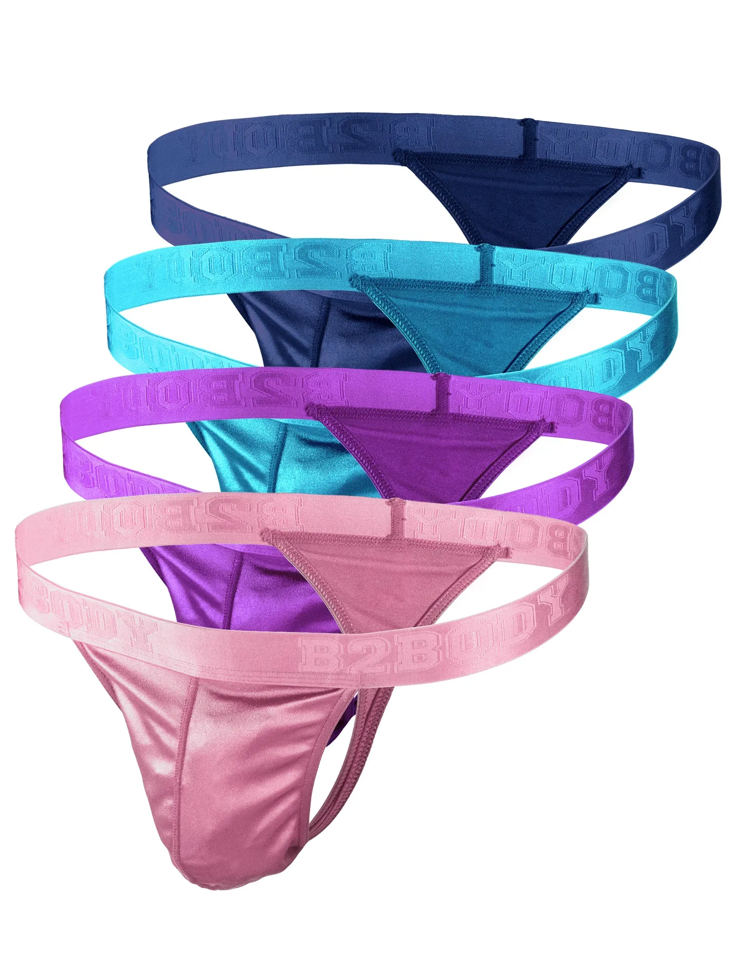 Mens Silky Sexy Satin Sport Thongs Small to 3XL Multi-Pack