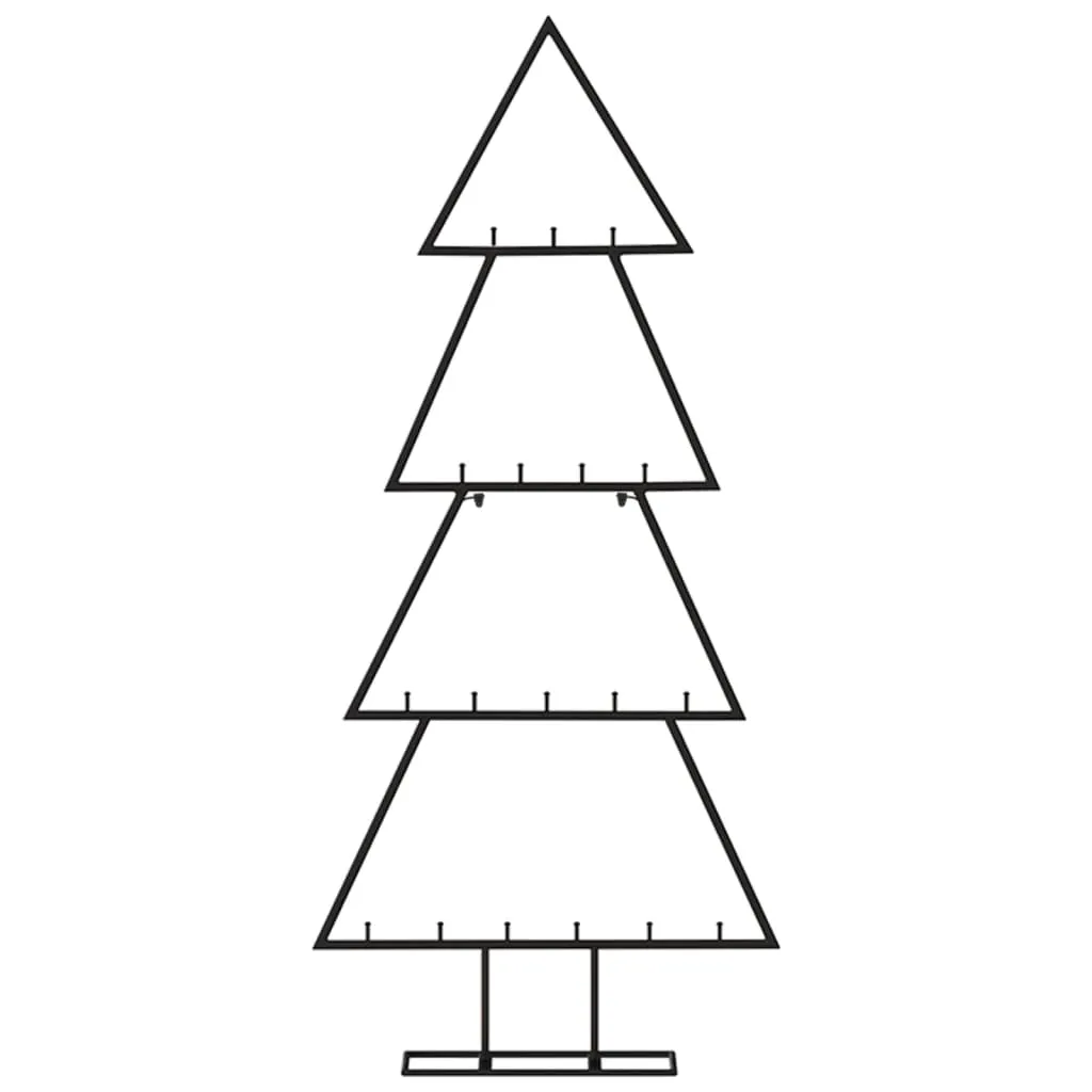 Metal Christmas Tree for Decoration Black 90 cm