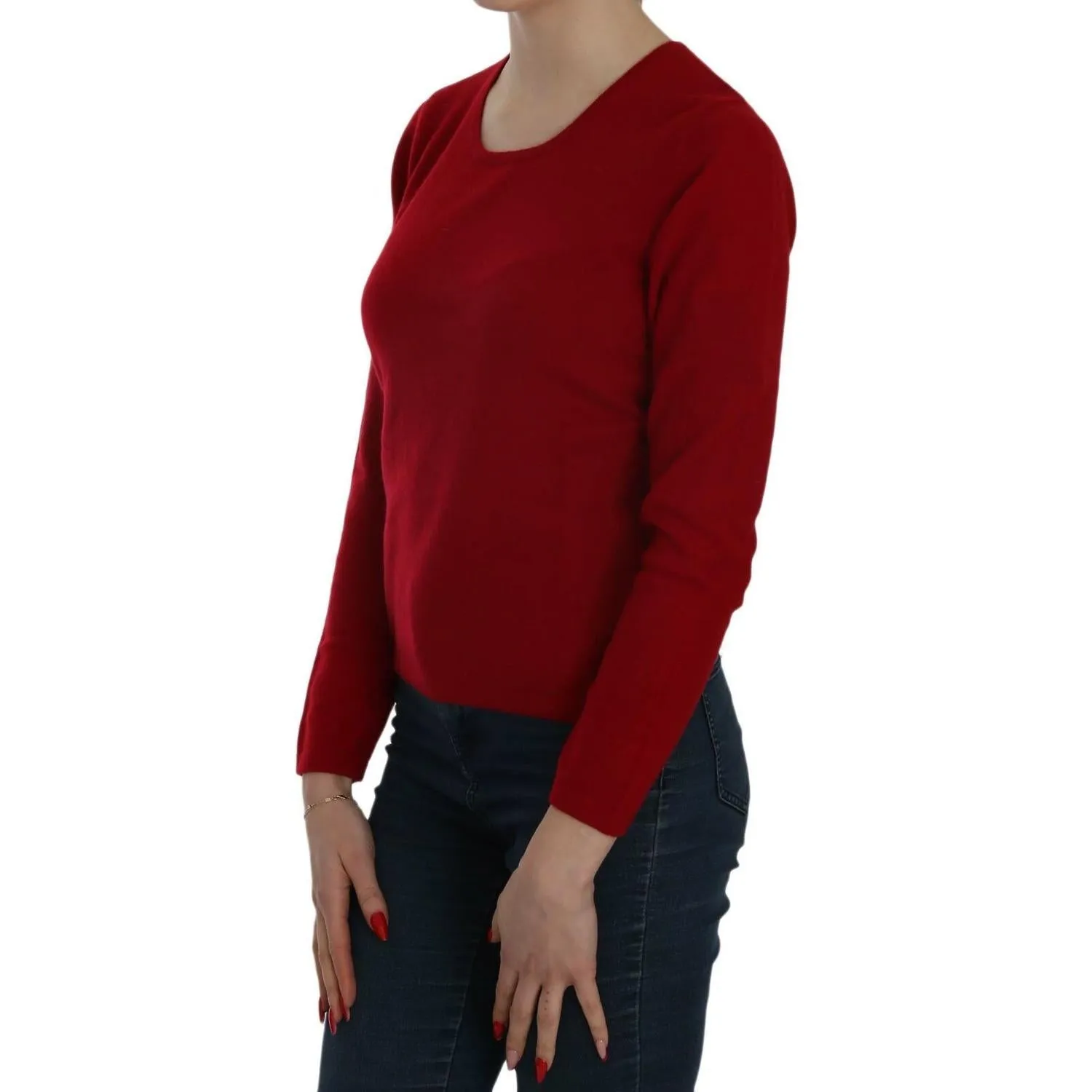 MILA SCHÖN Elegant Red Cashmere Pullover Blouse