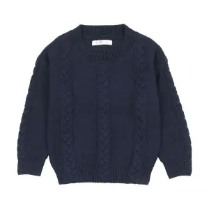 Navy Cable Knit Sweater