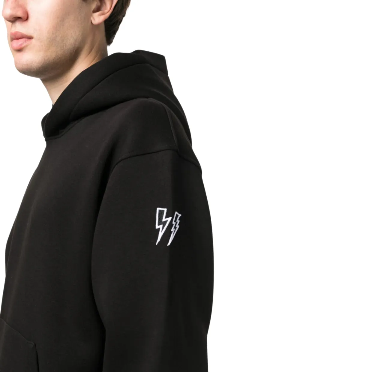 Neil Barrett Black Thunderbolt Hoodie