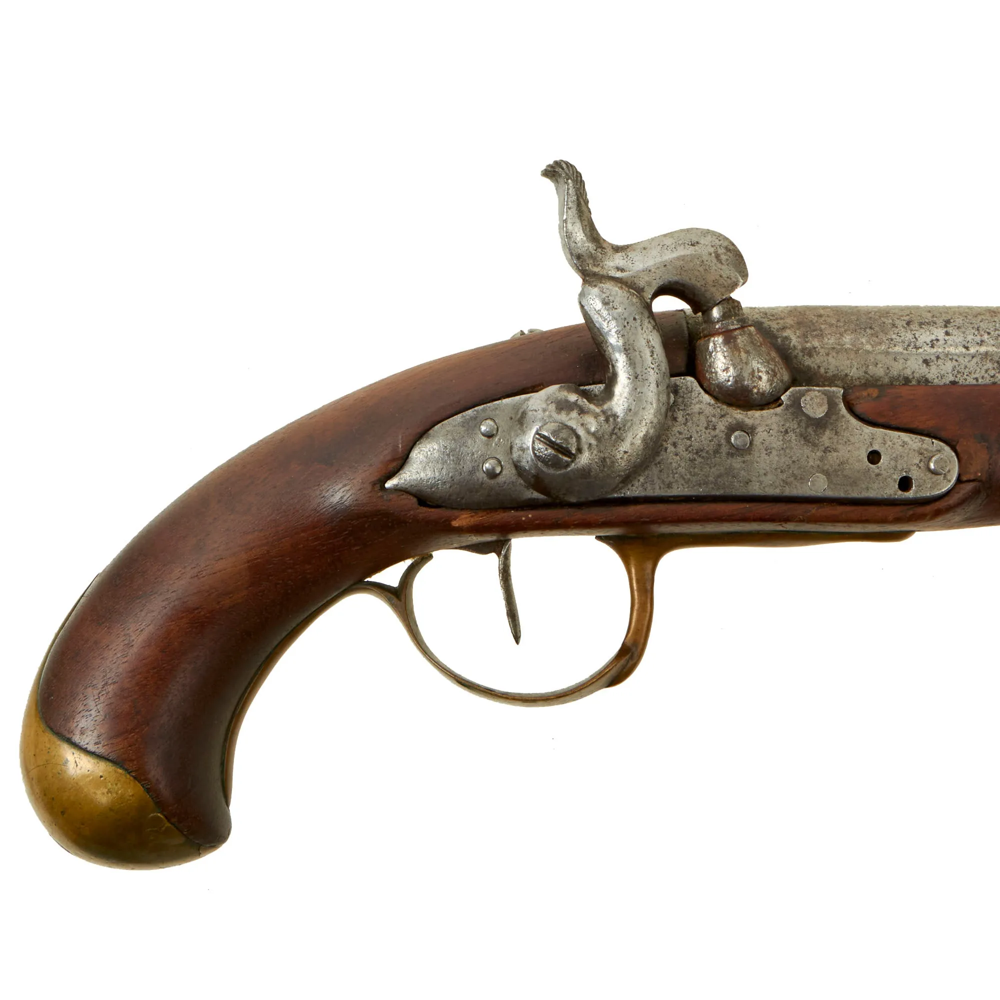 Original European Continental Flintlock Pistol Converted to Percussion - Circa 1800