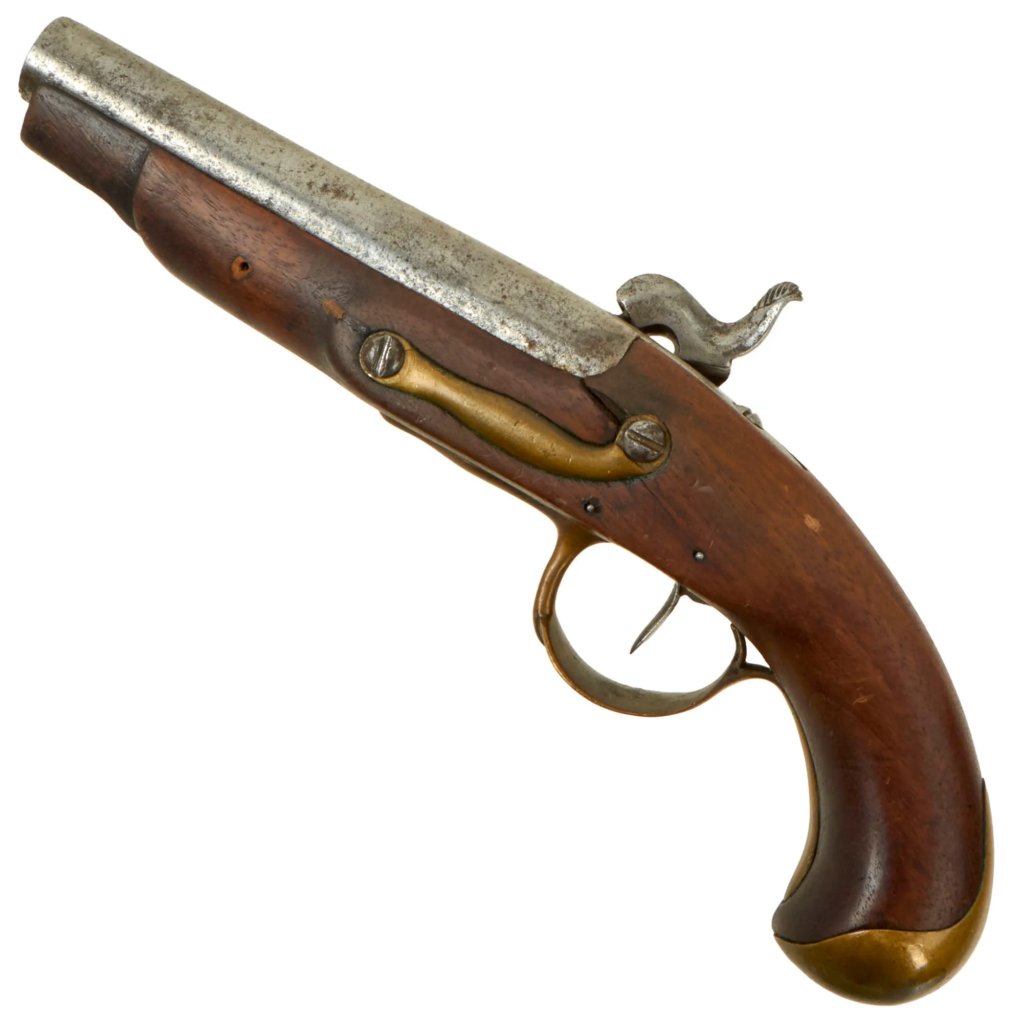 Original European Continental Flintlock Pistol Converted to Percussion - Circa 1800