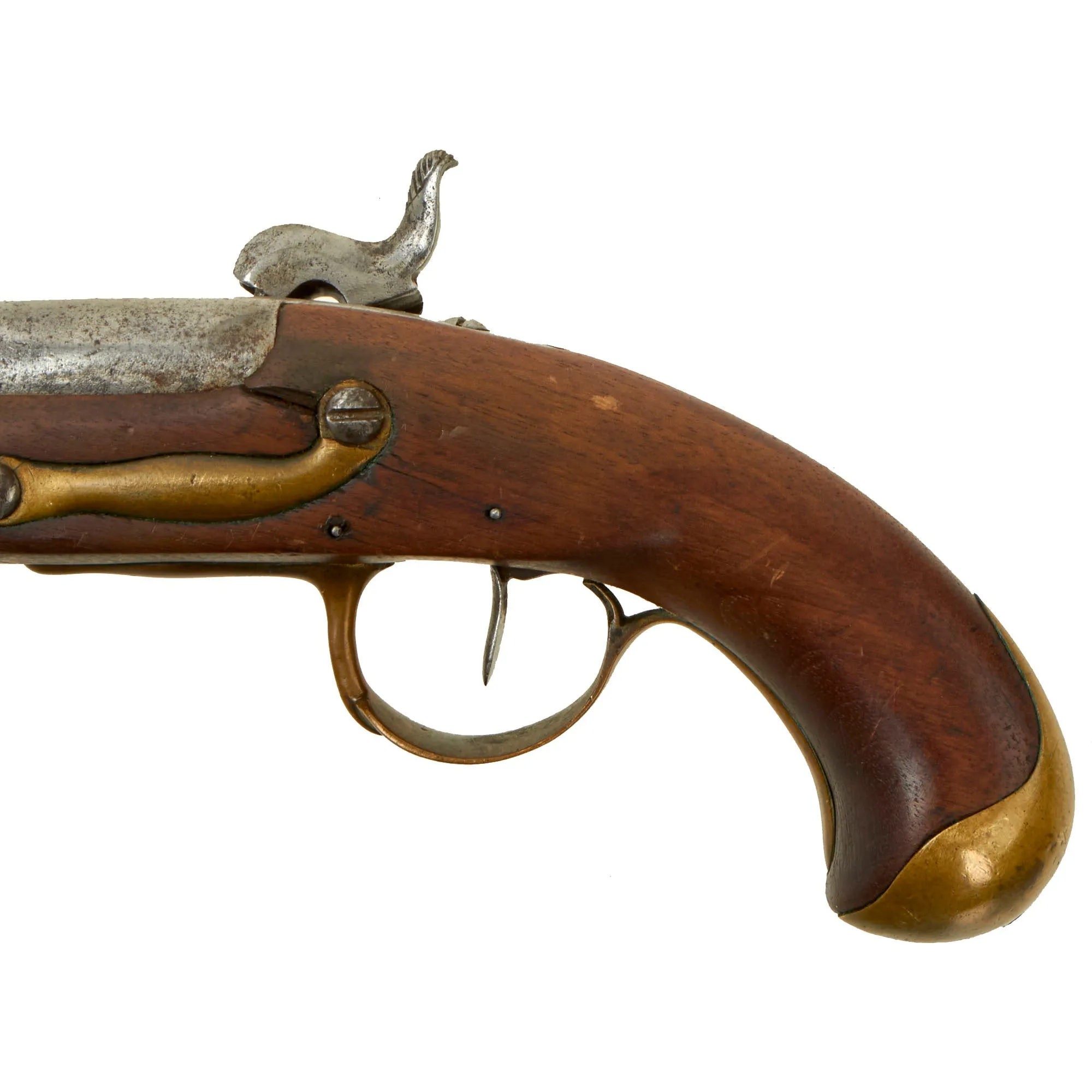 Original European Continental Flintlock Pistol Converted to Percussion - Circa 1800