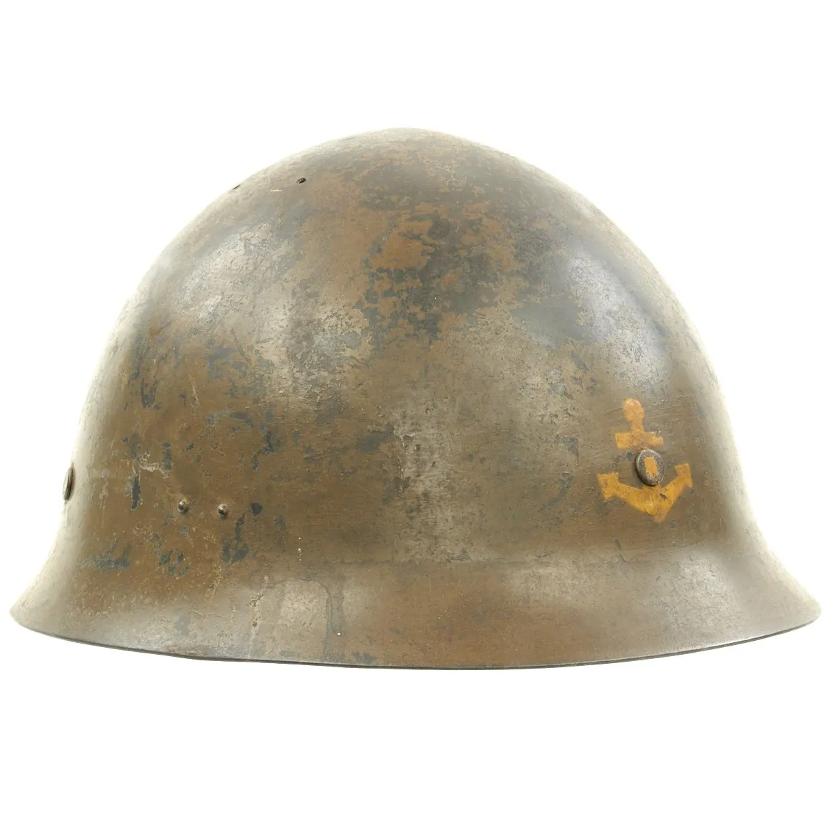 Original WWII Japanese Special Naval Landing Forces (SNLF) Helmet with Complete Liner