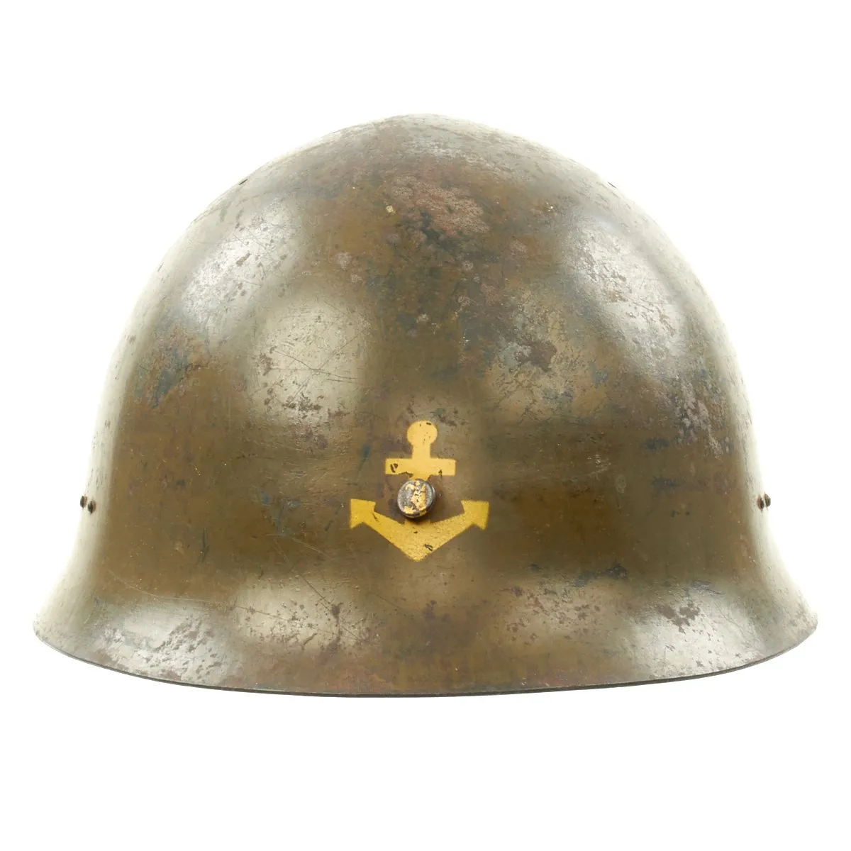 Original WWII Japanese Special Naval Landing Forces SNLF Helmet with Uniform Insignia