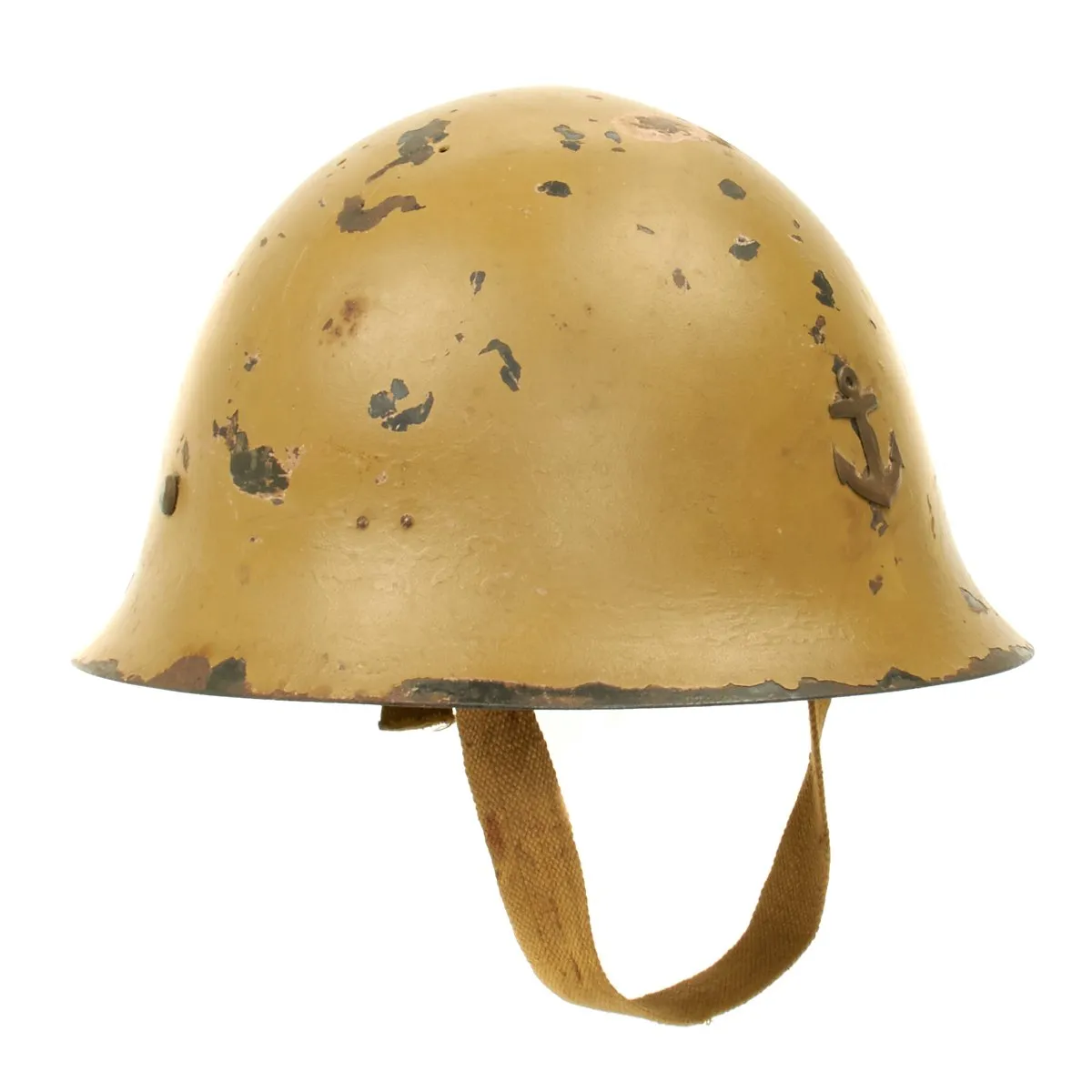 Original WWII Japanese Special Naval Landing Forces (SNLF) Tetsubo Helmet