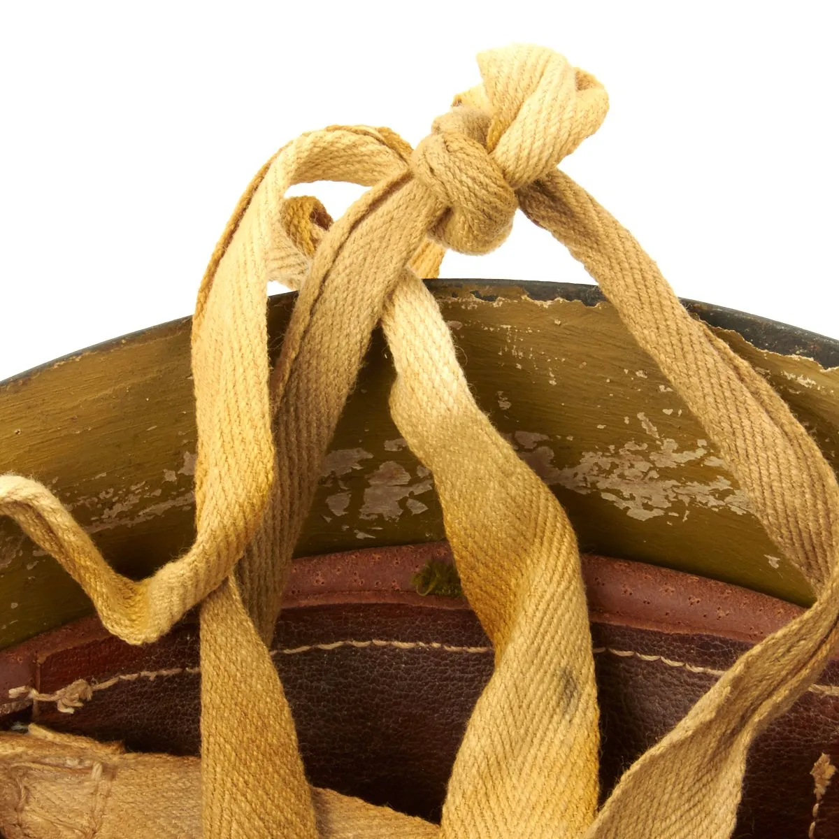 Original WWII Japanese Special Naval Landing Forces (SNLF) Tetsubo Medic Helmet with Postwar Paint