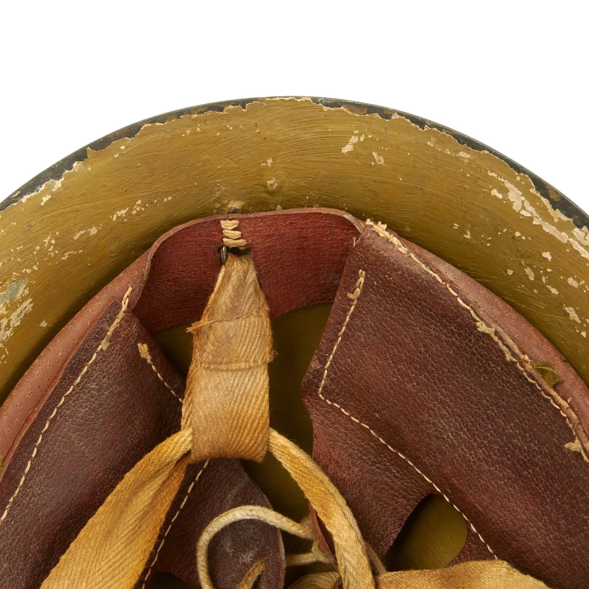 Original WWII Japanese Special Naval Landing Forces (SNLF) Tetsubo Medic Helmet with Postwar Paint