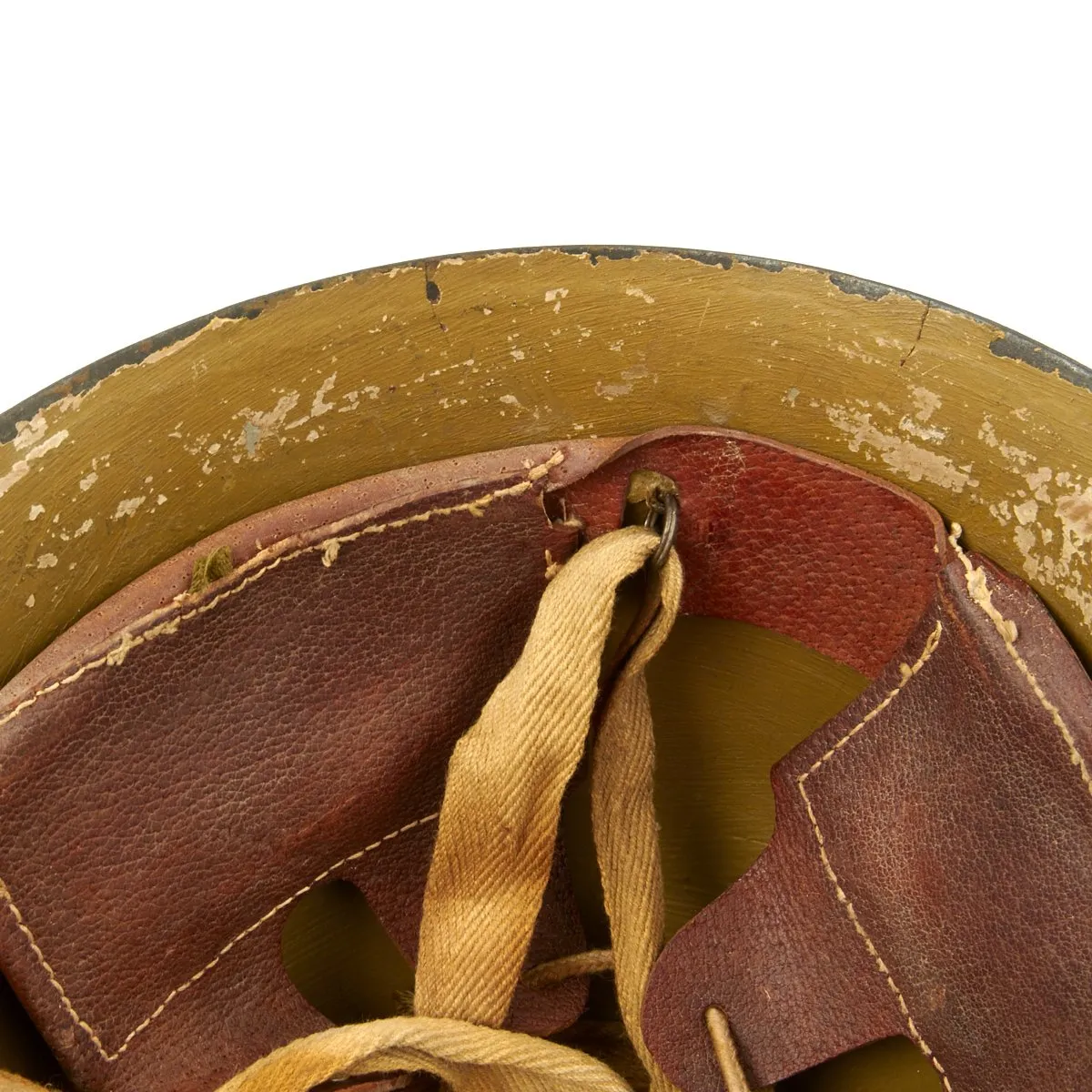 Original WWII Japanese Special Naval Landing Forces (SNLF) Tetsubo Medic Helmet with Postwar Paint